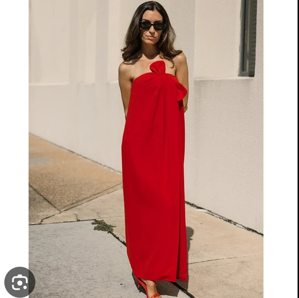 Antonio Melani x Elizabeth Damrich Radziwill Full Length Strapless Crepe Dress